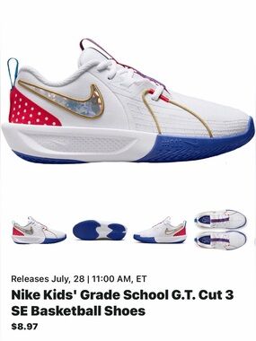Nike G.T. Cut 3 Basketball Shoes new without box big boys size 6,5